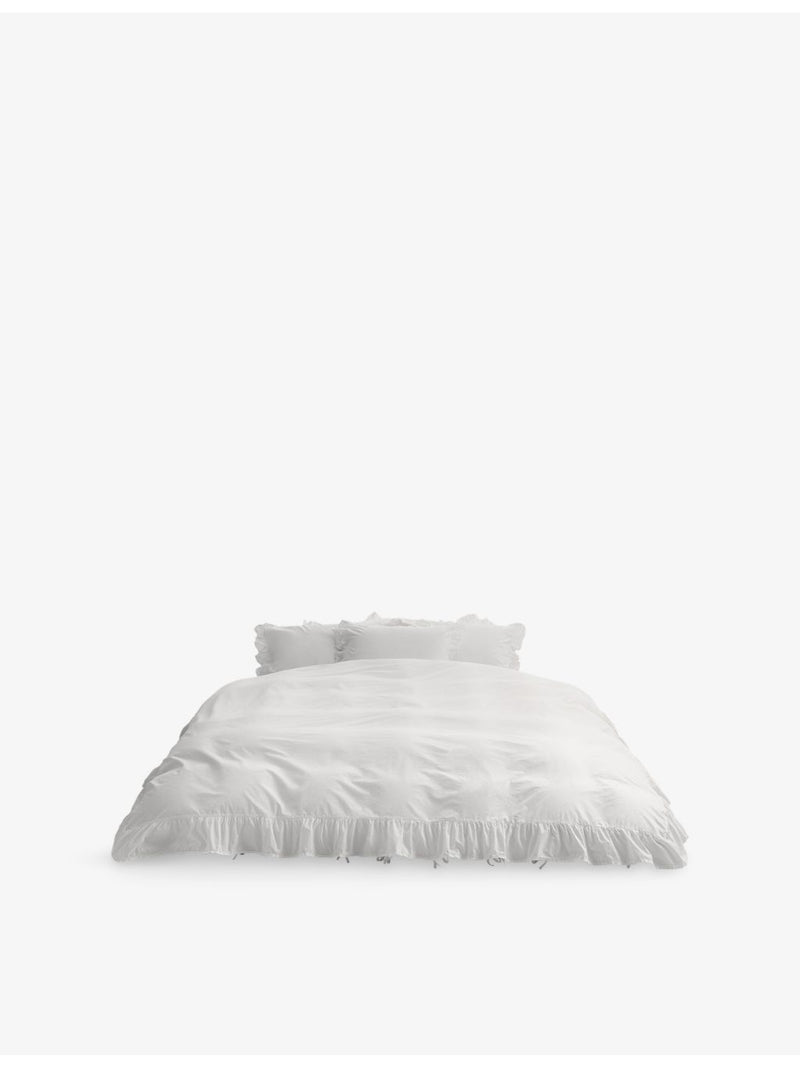 Tekla Elodie cotton duvet cover with ruffle trim, UK version