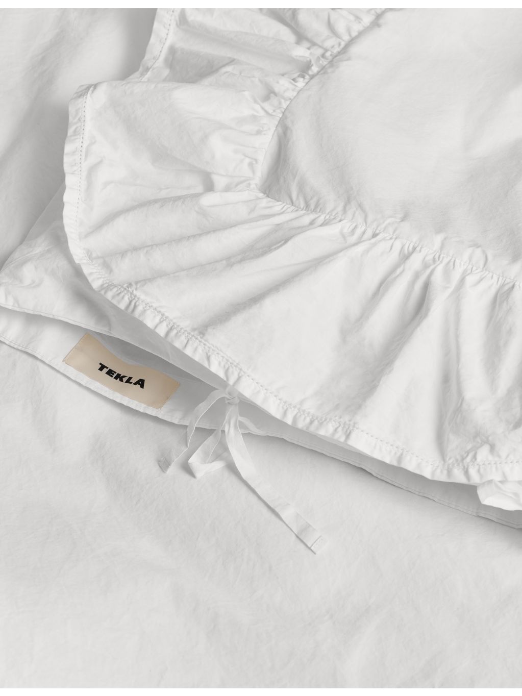 Tekla Elodie cotton duvet cover with ruffle trim, UK version