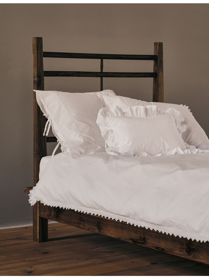 Tekla Anais cotton duvet cover with embroidered trim (British brand)