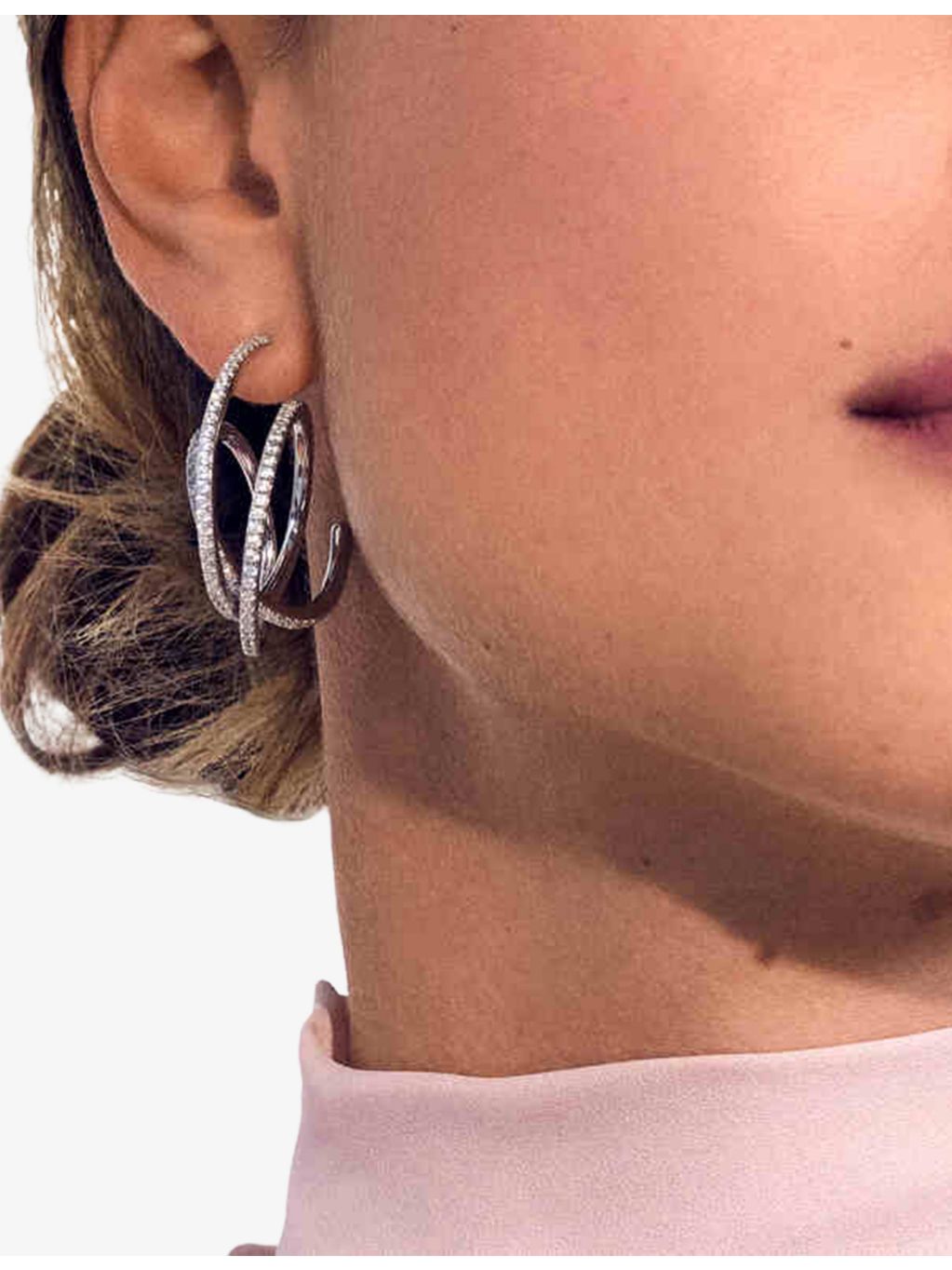 Sif Jakobs spiral sterling silver cubic zirconia earrings, UK version