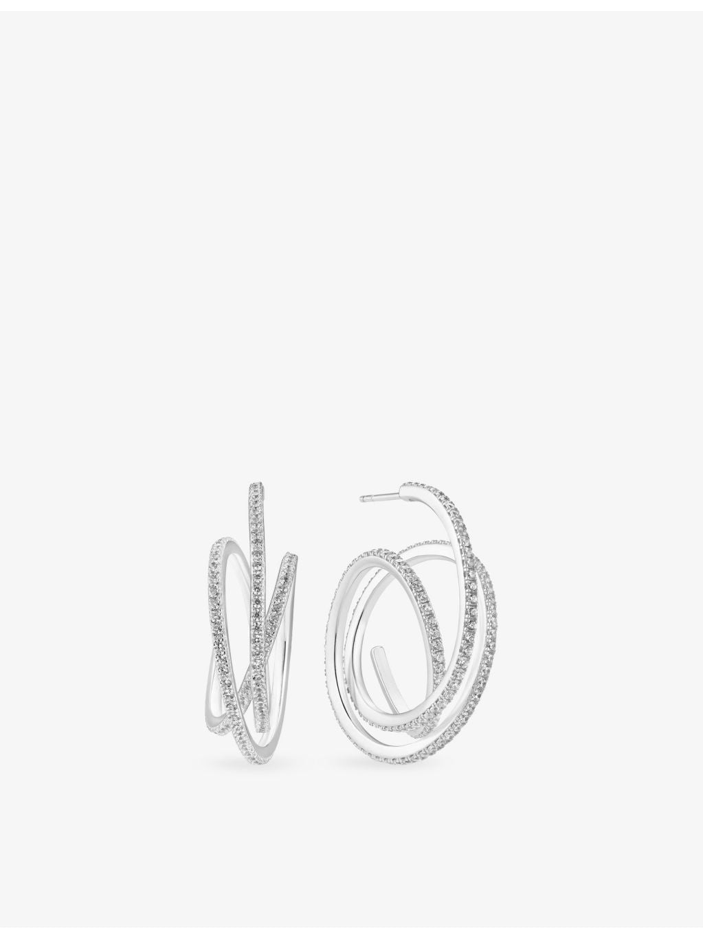 Sif Jakobs spiral sterling silver cubic zirconia earrings, UK version