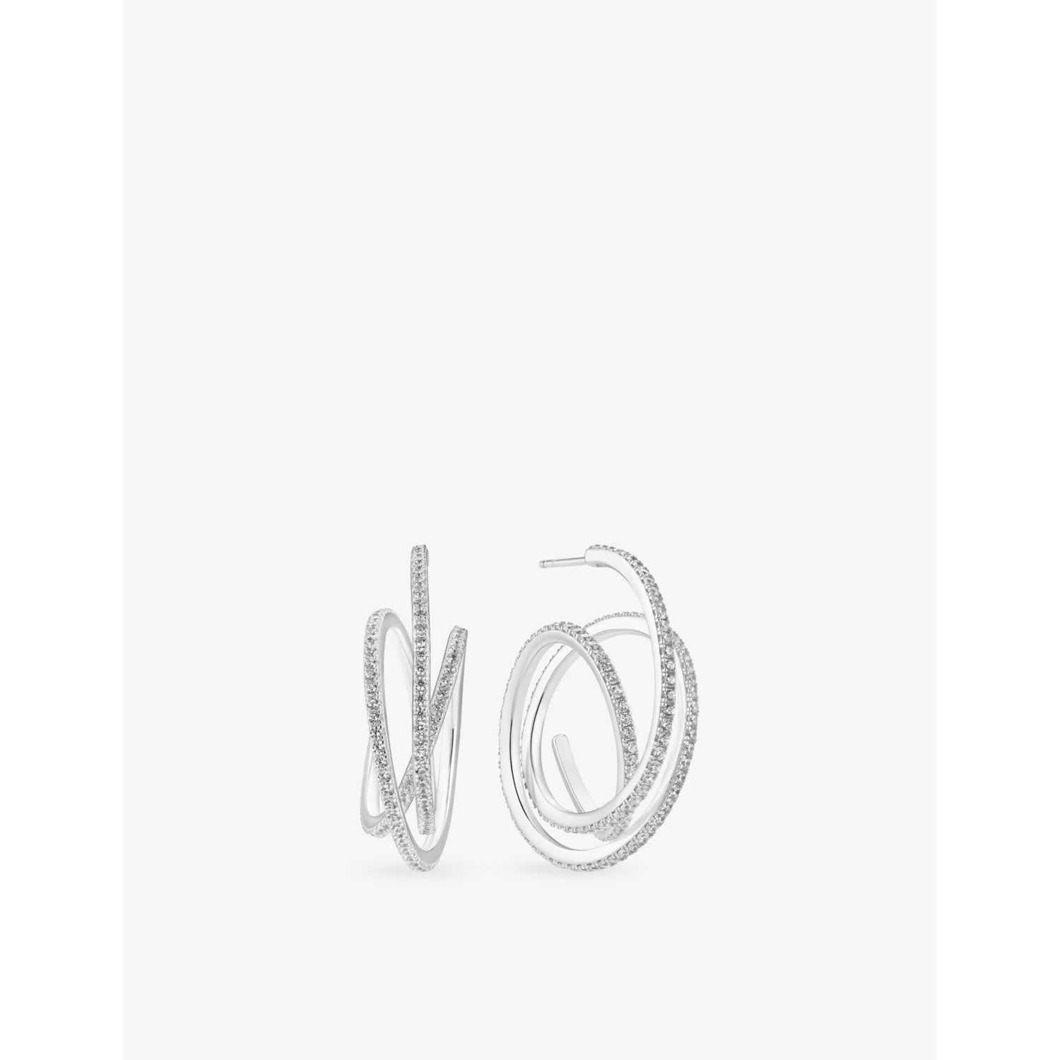 Sif Jakobs spiral sterling silver cubic zirconia earrings, UK version