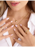 Sif Jakobs Spirale gold-plated ring with cubic zirconia, imported from the UK