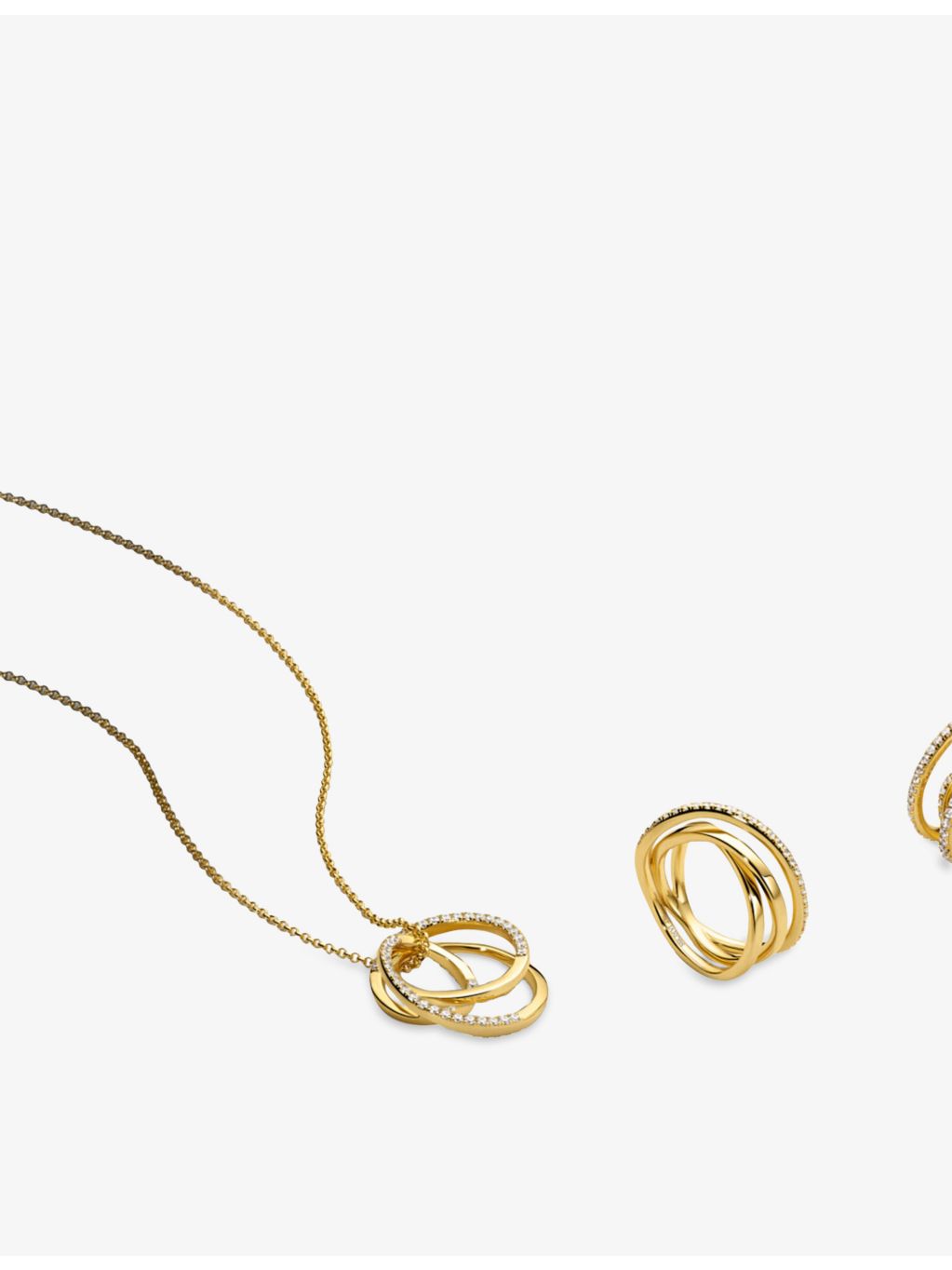 Sif Jakobs 18ct yellow gold-plated cubic zirconia earrings, imported from the UK
