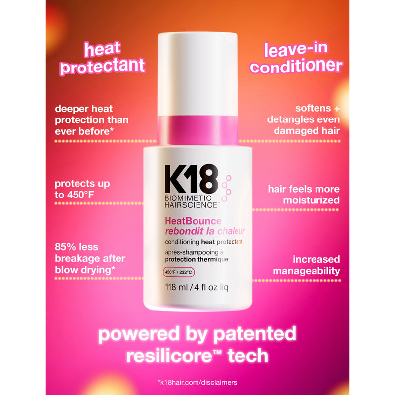 K18 Heatbounce conditioning heat protectant 118ml (British brand)