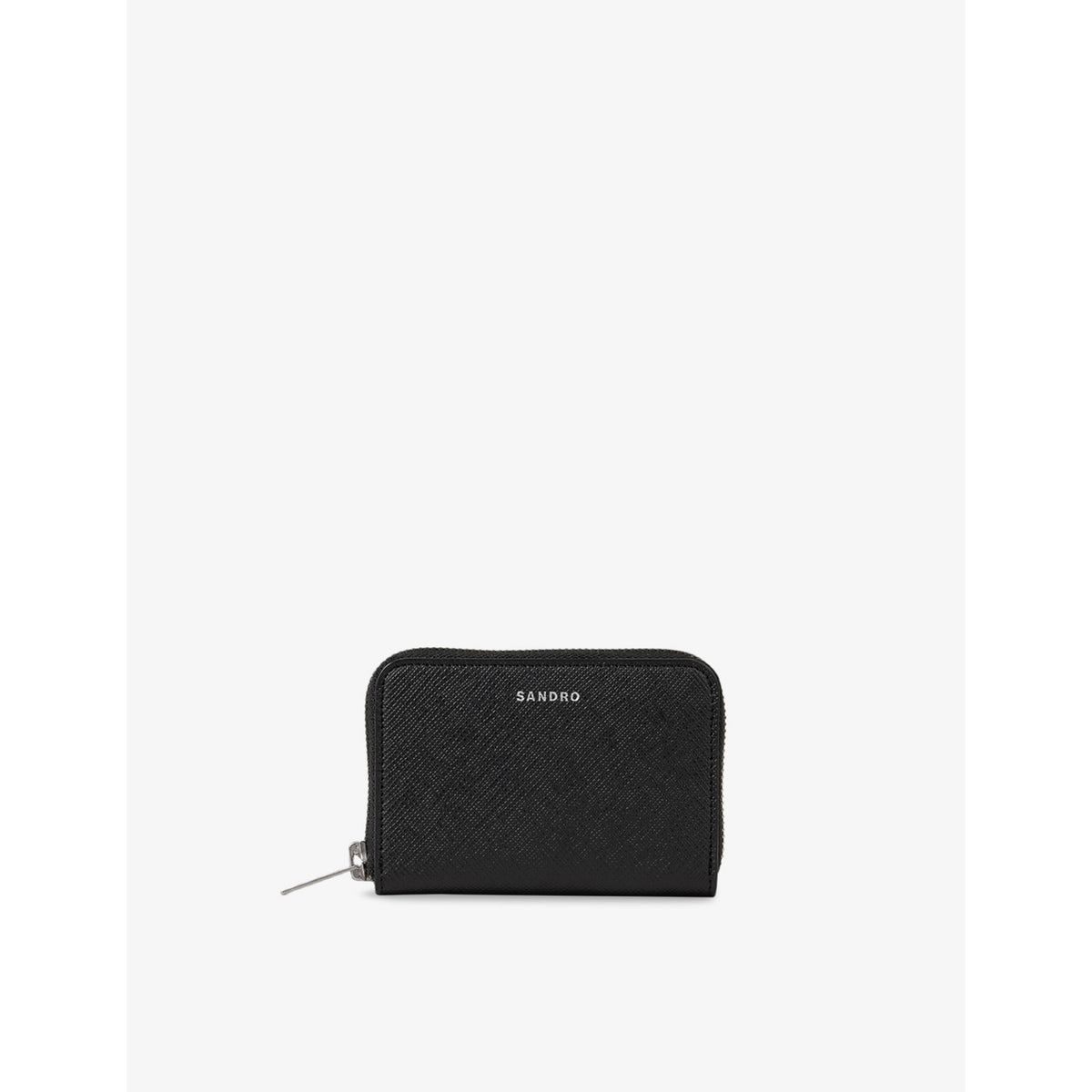 Sandro Zippd Cord leather wallet compact 8cm - British product