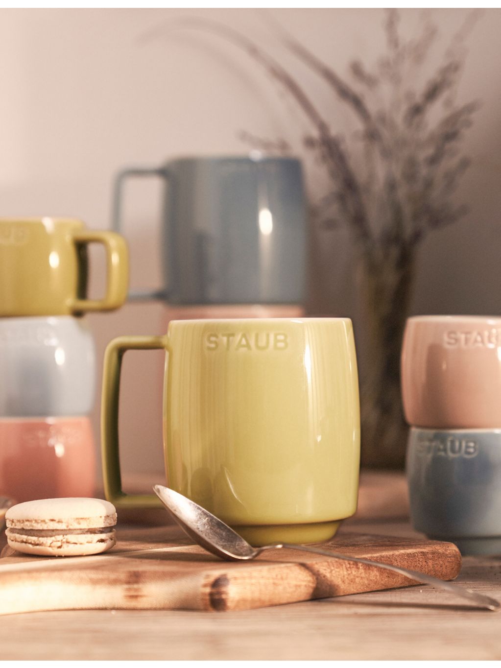 Staub Macaron set of six ceramic mugs 350ml, UK version