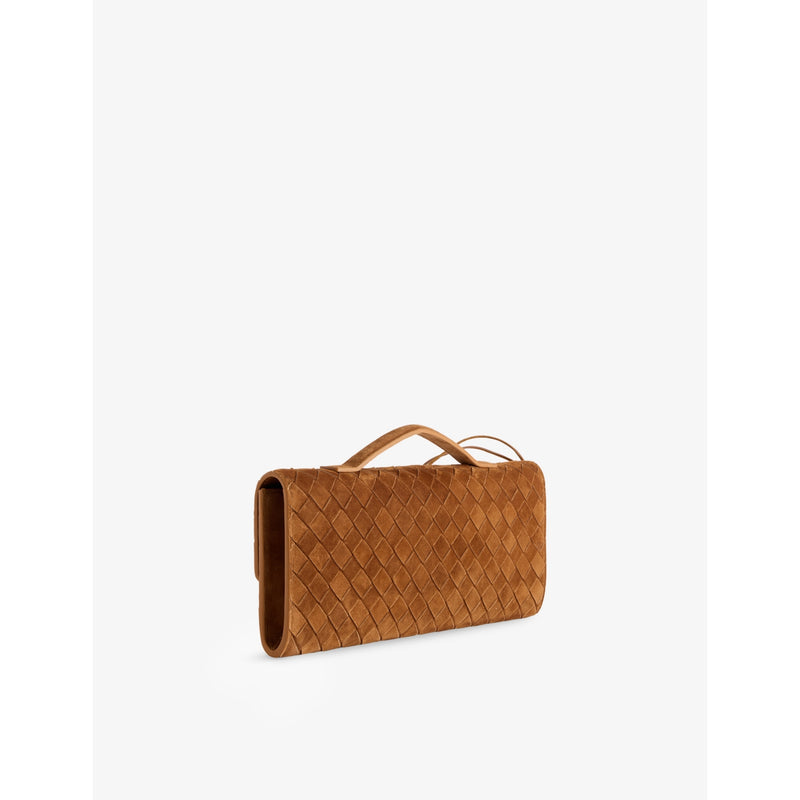Bottega Veneta suede clutch bag intrecciato 31cm - British product