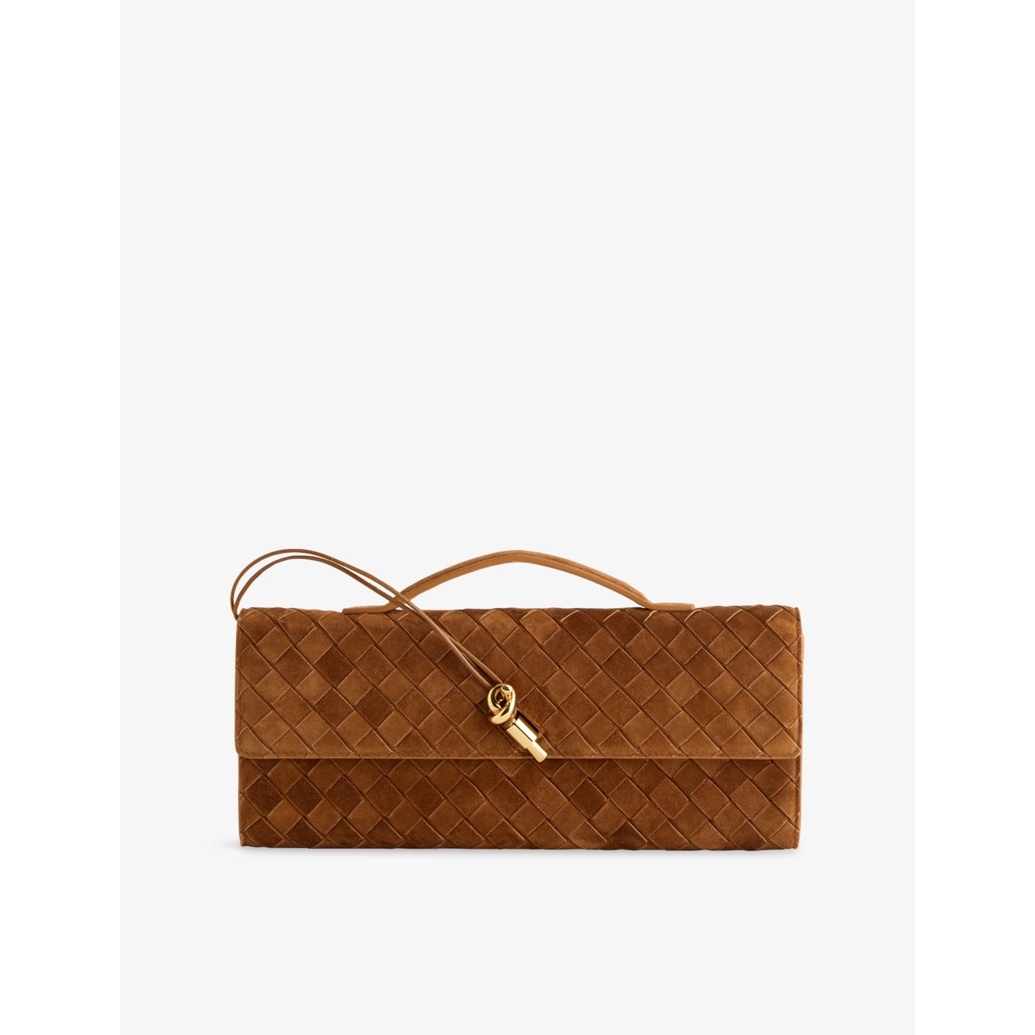 Bottega Veneta suede clutch bag intrecciato 31cm - British product