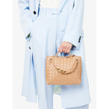 Bottega Veneta small leather tote, intrecciato weave, gold hardware - British product
