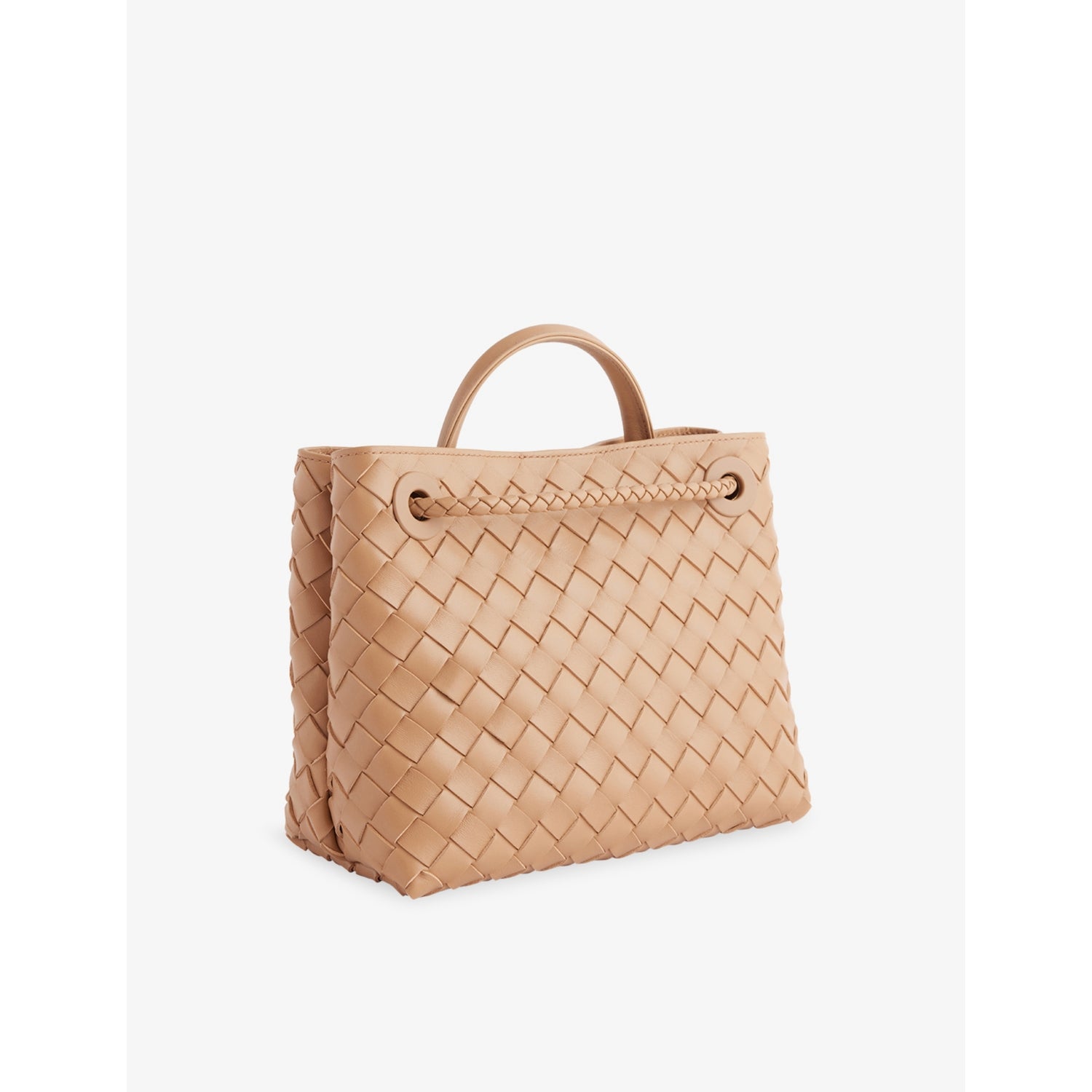 Bottega Veneta small leather tote, intrecciato weave, gold hardware - British product