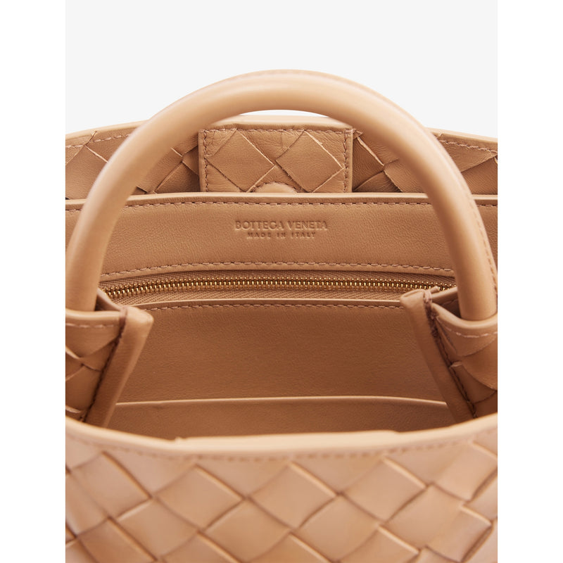 Bottega Veneta small leather tote, intrecciato weave, gold hardware - British product