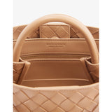 Bottega Veneta small leather tote, intrecciato weave, gold hardware - British product