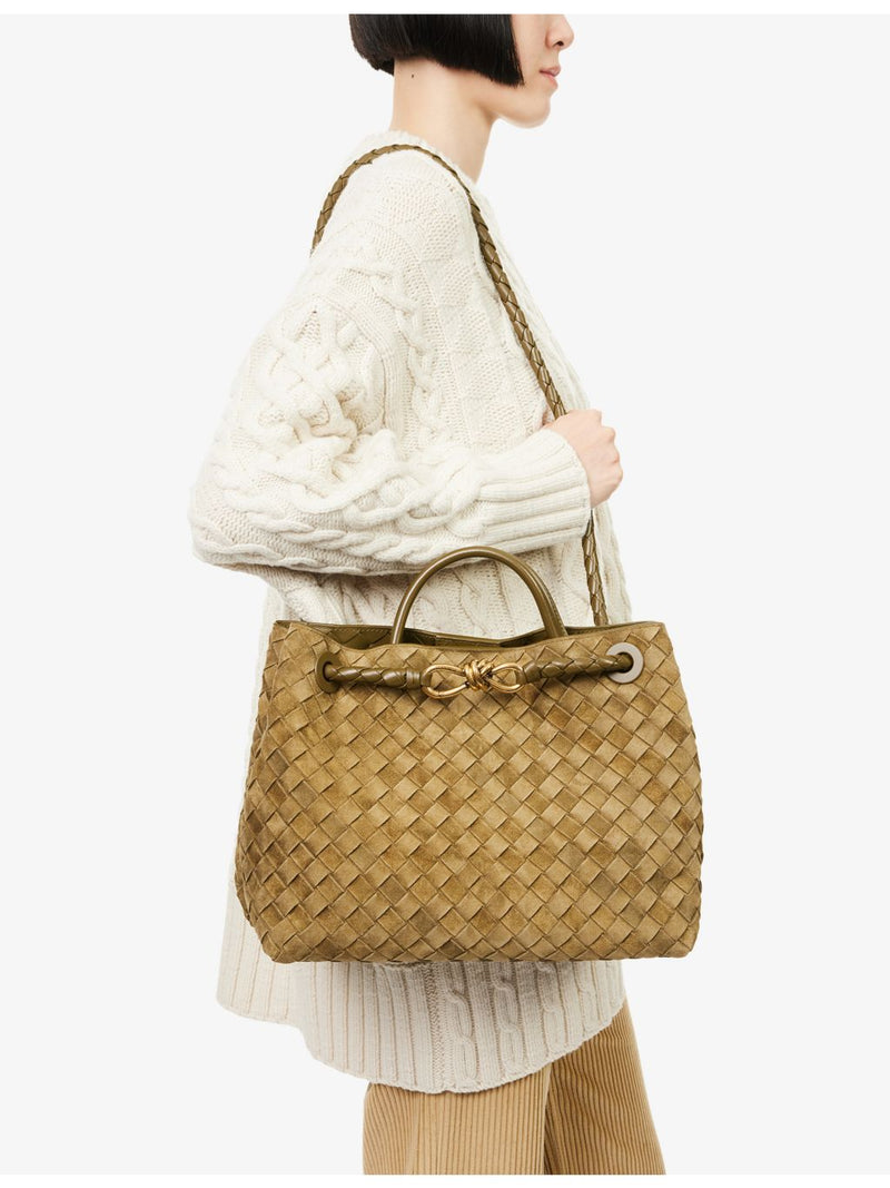 Bottega Veneta Andiamo medium suede tote bag (British brand)