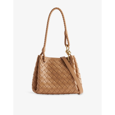 selfridges Bottega Veneta Parachute Mini Leather Shoulder Bag- Buy online at McGrocer