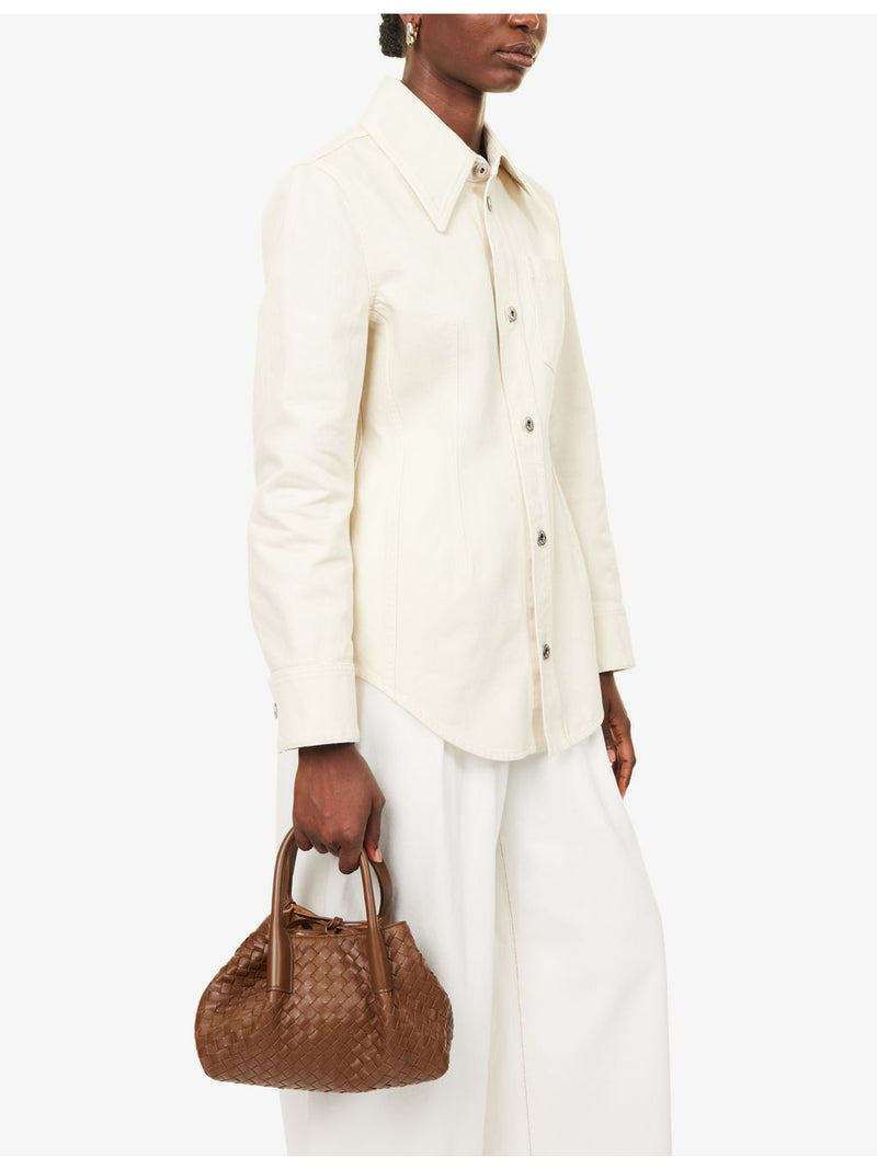 Bottega Veneta small leather intrecciato tote bag, imported from the UK