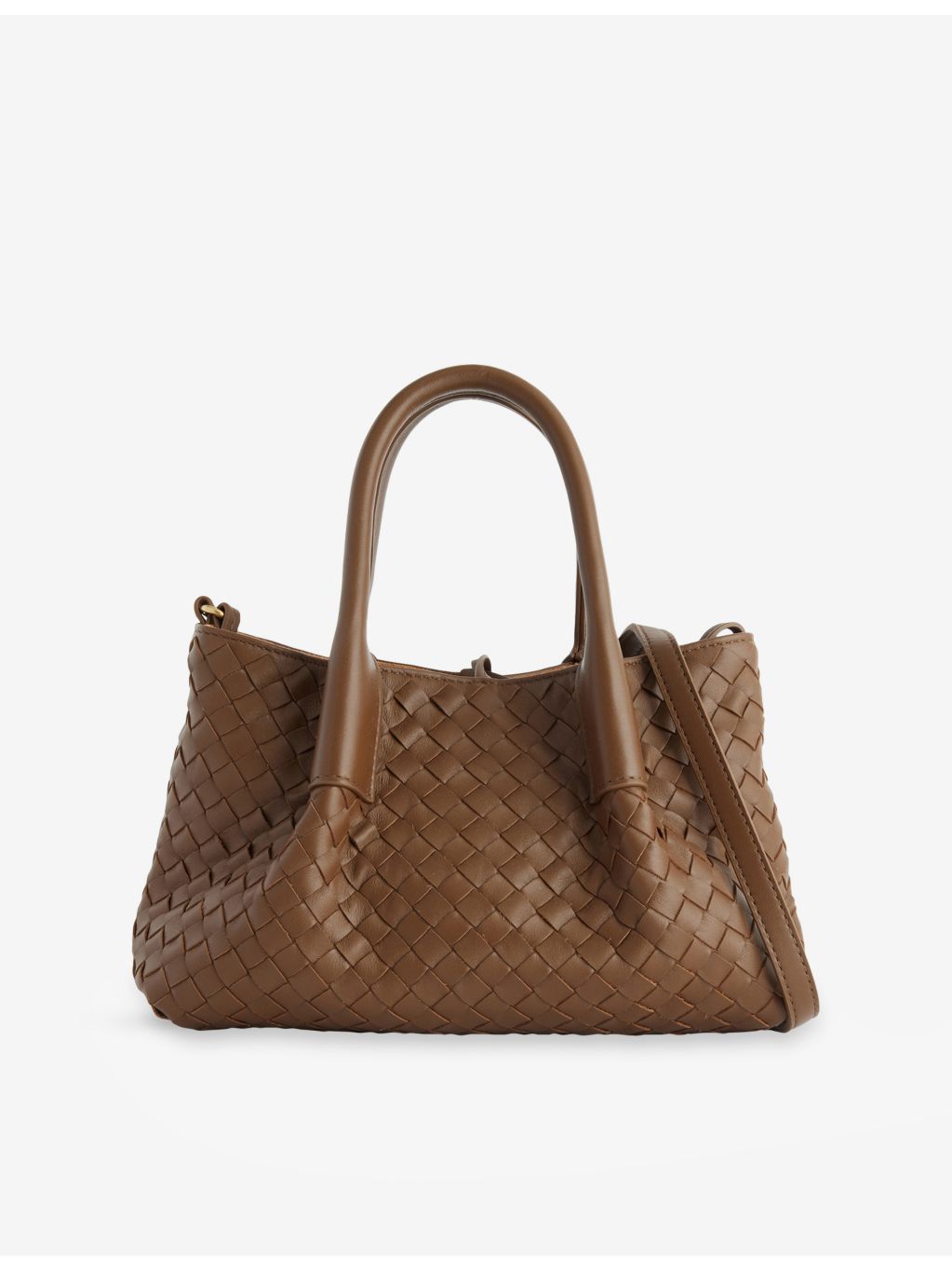 Bottega Veneta small leather intrecciato tote bag, imported from the UK