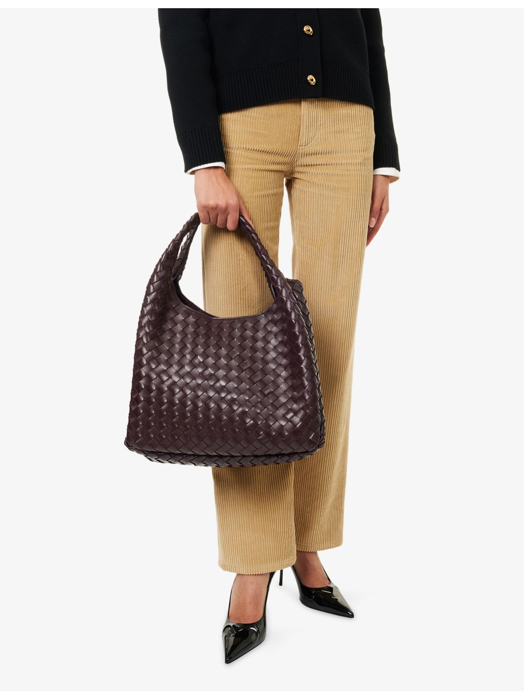 Bottega Veneta Intrecciato large shoulder bag in lamb leather - British product