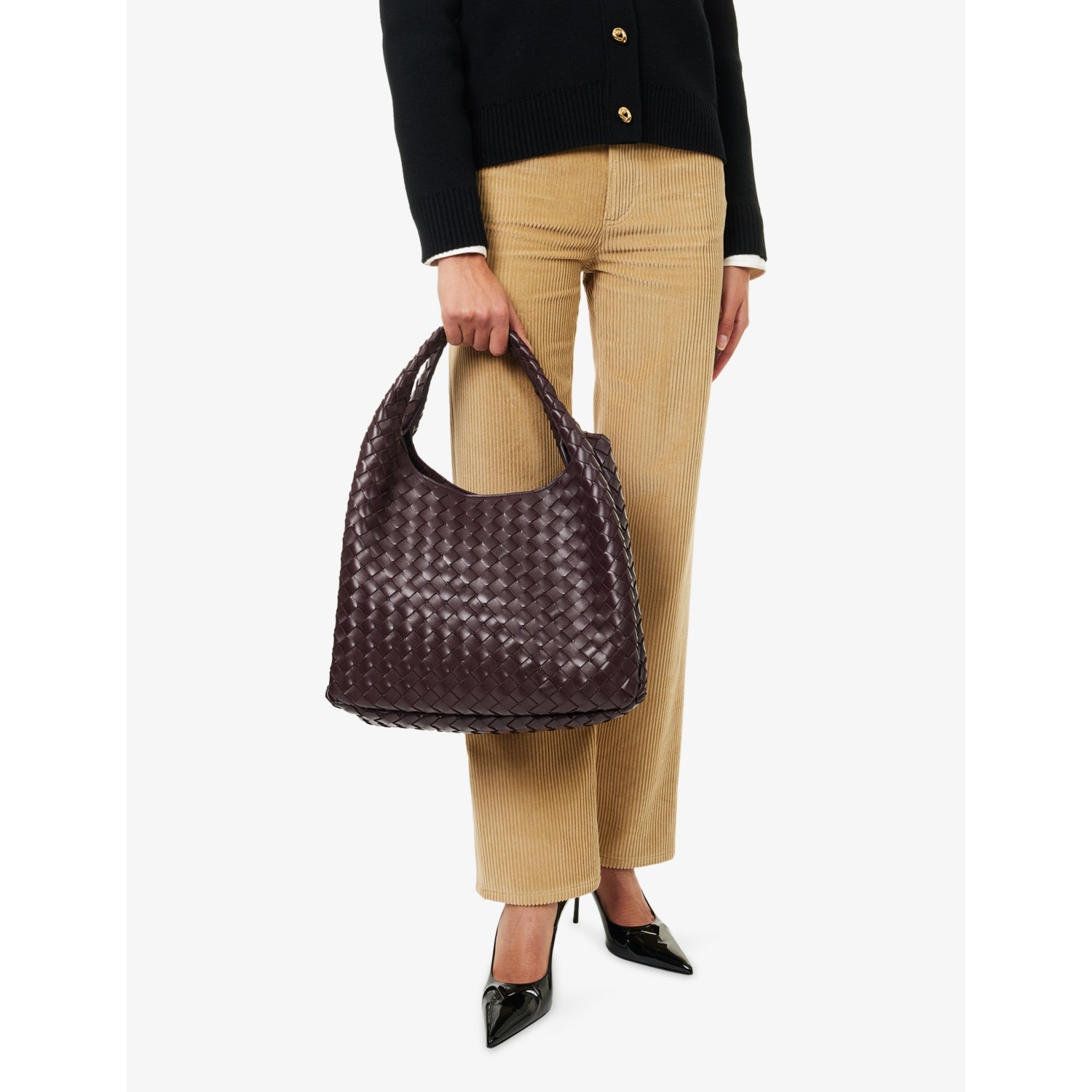 Bottega Veneta Intrecciato large shoulder bag in lamb leather - British product