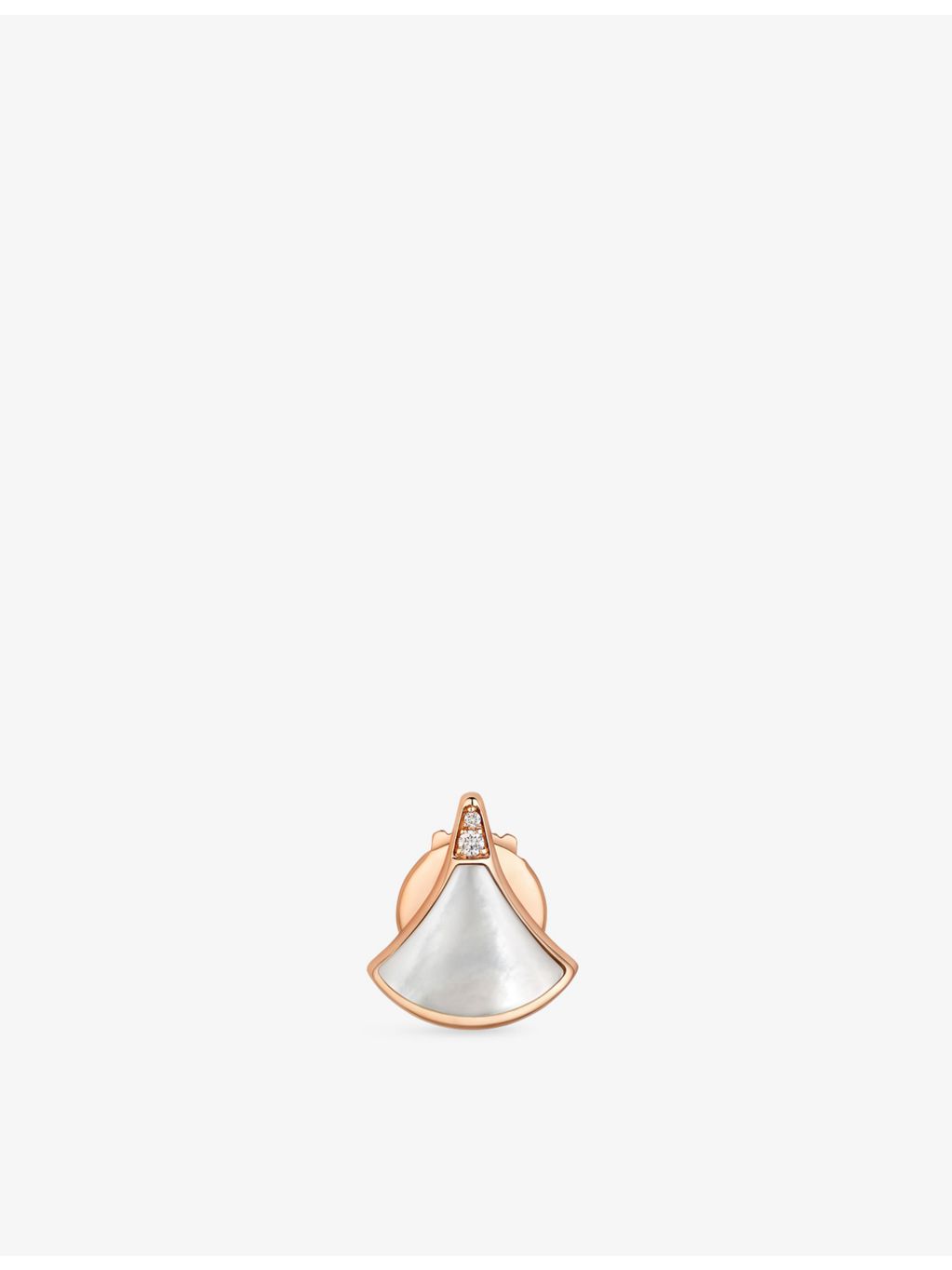 Bvlgari Divas' Dream rose-gold stud earring, mother-of-pearl pavé diamonds, UK version