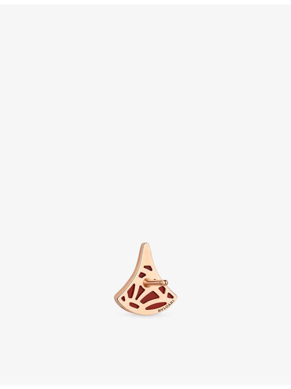 Bvlgari Divas' Dream rose gold stud earring with carnelian (British brand)