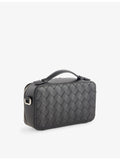 Bottega Veneta leather cross-body bag with woven design - British product