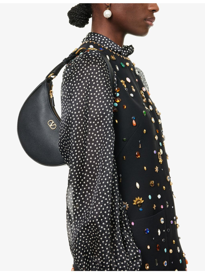 Valentino Garavani Vlogo Signature mini leather hobo bag, UK version