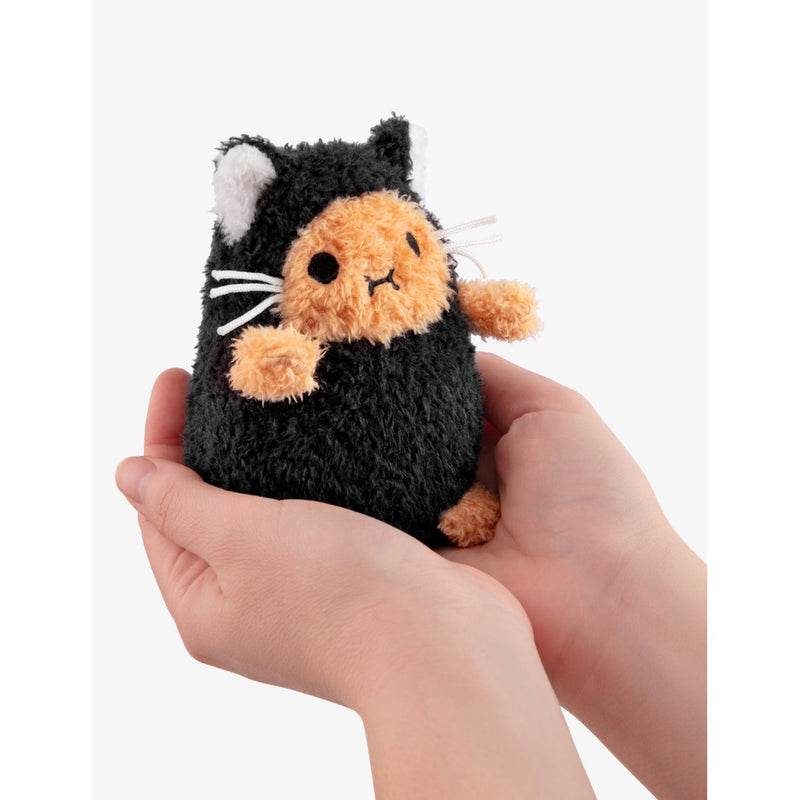 Noodoll Ricespud Black Kitty mini sitting soft toy 13cm, UK version