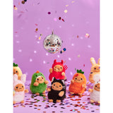 Noodoll Ricespud Black Kitty mini sitting soft toy 13cm, UK version