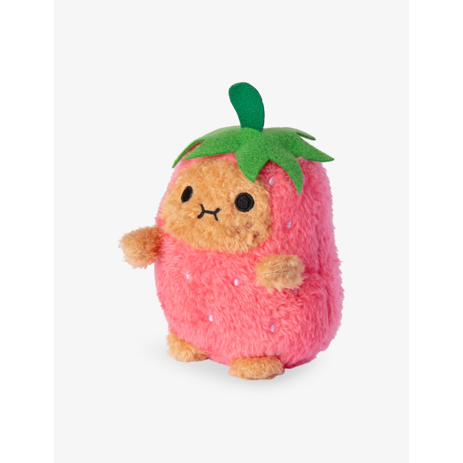 Noodoll Ricespud strawberry mini sitting soft toy 13cm, UK version