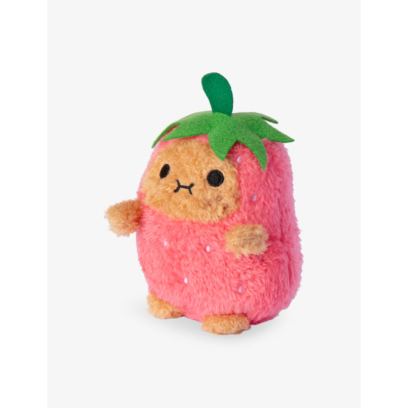 Noodoll Ricespud strawberry mini sitting soft toy 13cm, UK version