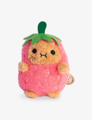 Noodoll Ricespud strawberry mini sitting soft toy 13cm, UK version