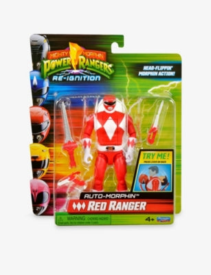 Power Rangers action figure Auto-Morphin Red Ranger 18cm, imported from the UK