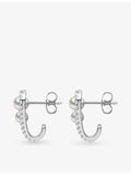 Yoko London Akoya pearl diamond earrings 0.5ct, imported from the UK
