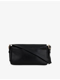 Sandro Le Mambo leather shoulder bag with flap-over design, UK version