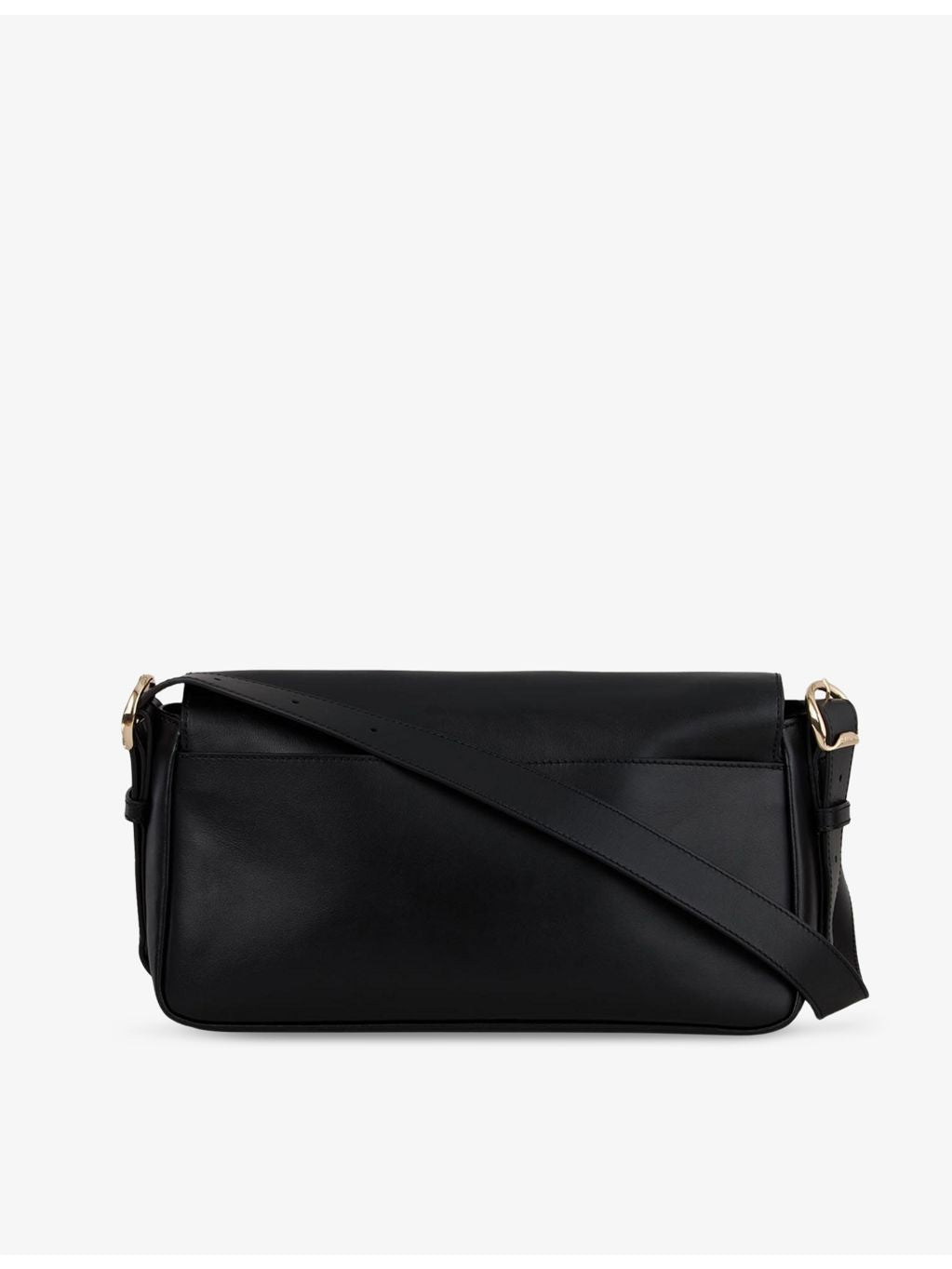 Sandro Le Mambo leather shoulder bag with flap-over design, UK version