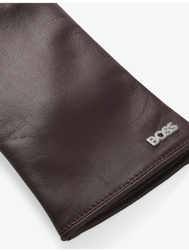 BOSS leather gloves with smooth finish, imported from the UK