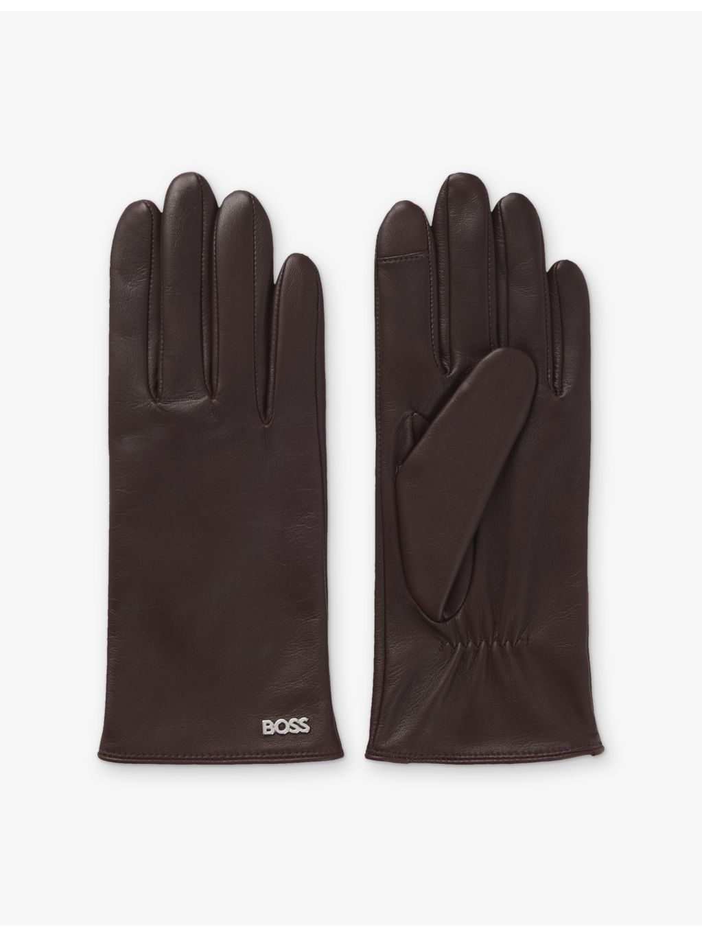 BOSS leather gloves with smooth finish, imported from the UK