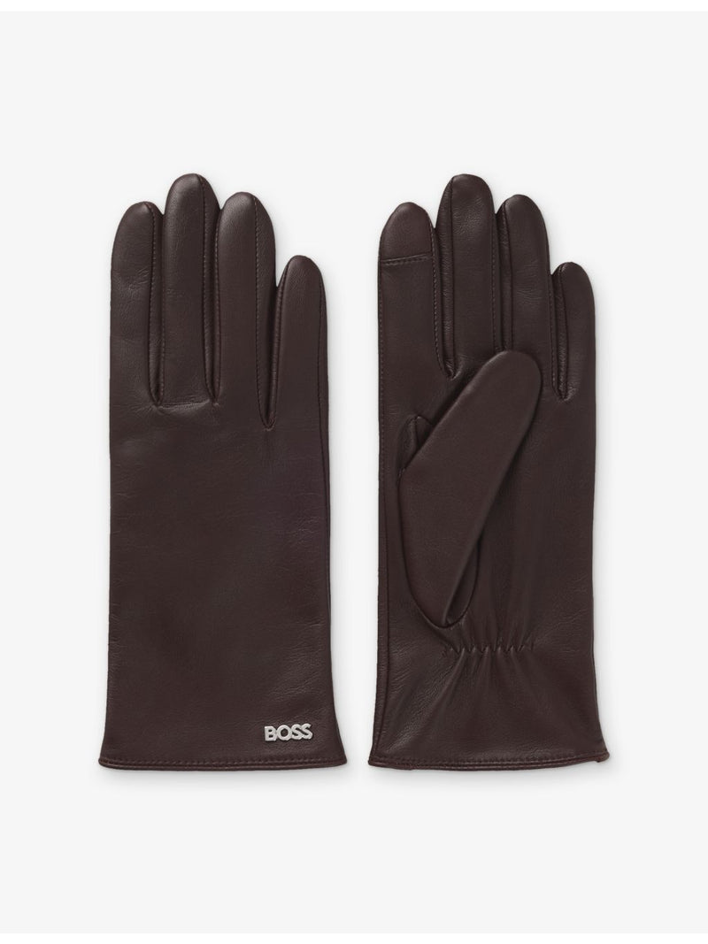 BOSS leather gloves with smooth finish, imported from the UK