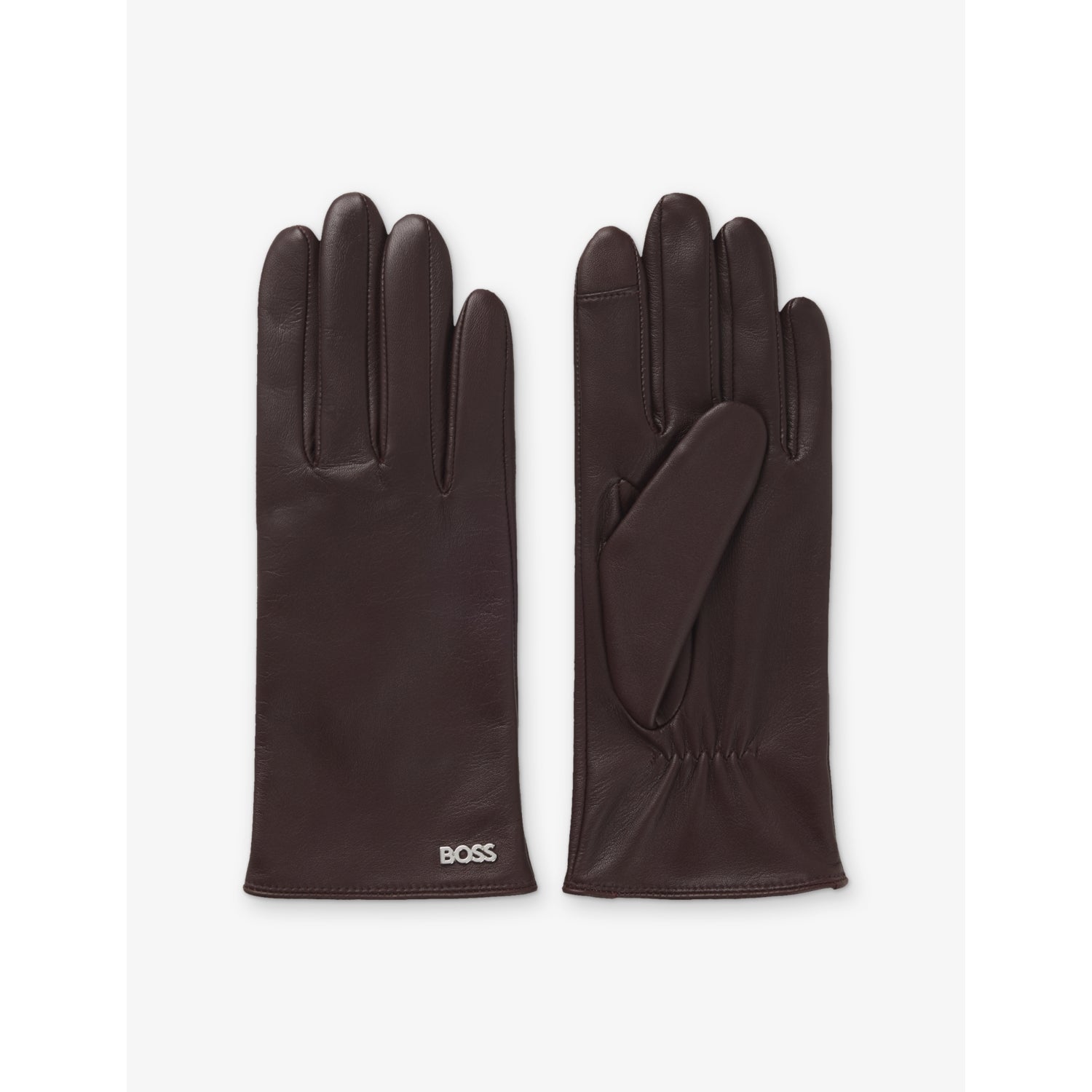 Branded Leather Gloves - 6.5
