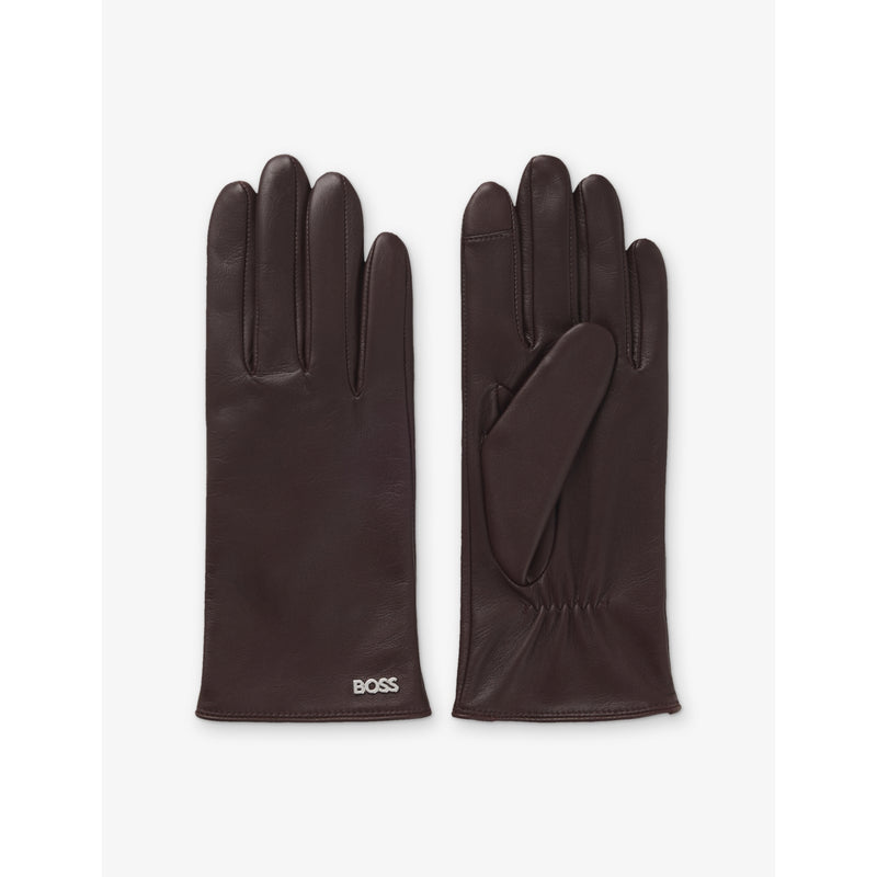 Branded Leather Gloves - 6.5