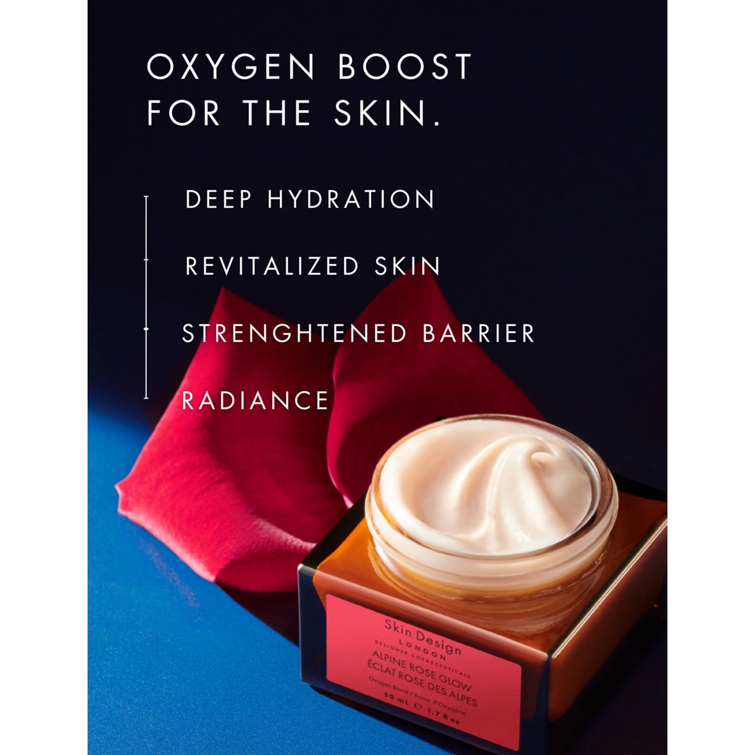 Skin Design London Alpine Rose Glow facial serum 50ml, imported from the UK