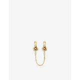 Phoria white topaz huggie earrings in 18ct gold vermeil, UK version