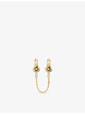 Phoria white topaz huggie earrings in 18ct gold vermeil, UK version