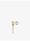 Phoria white topaz huggie earrings in 18ct gold vermeil, UK version