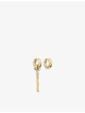 Phoria white topaz huggie earrings in 18ct gold vermeil, UK version