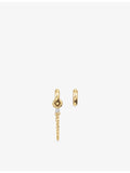 Phoria white topaz huggie earrings in 18ct gold vermeil, UK version