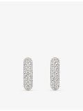 Phoria white topaz huggie earrings in 18ct gold vermeil, UK version