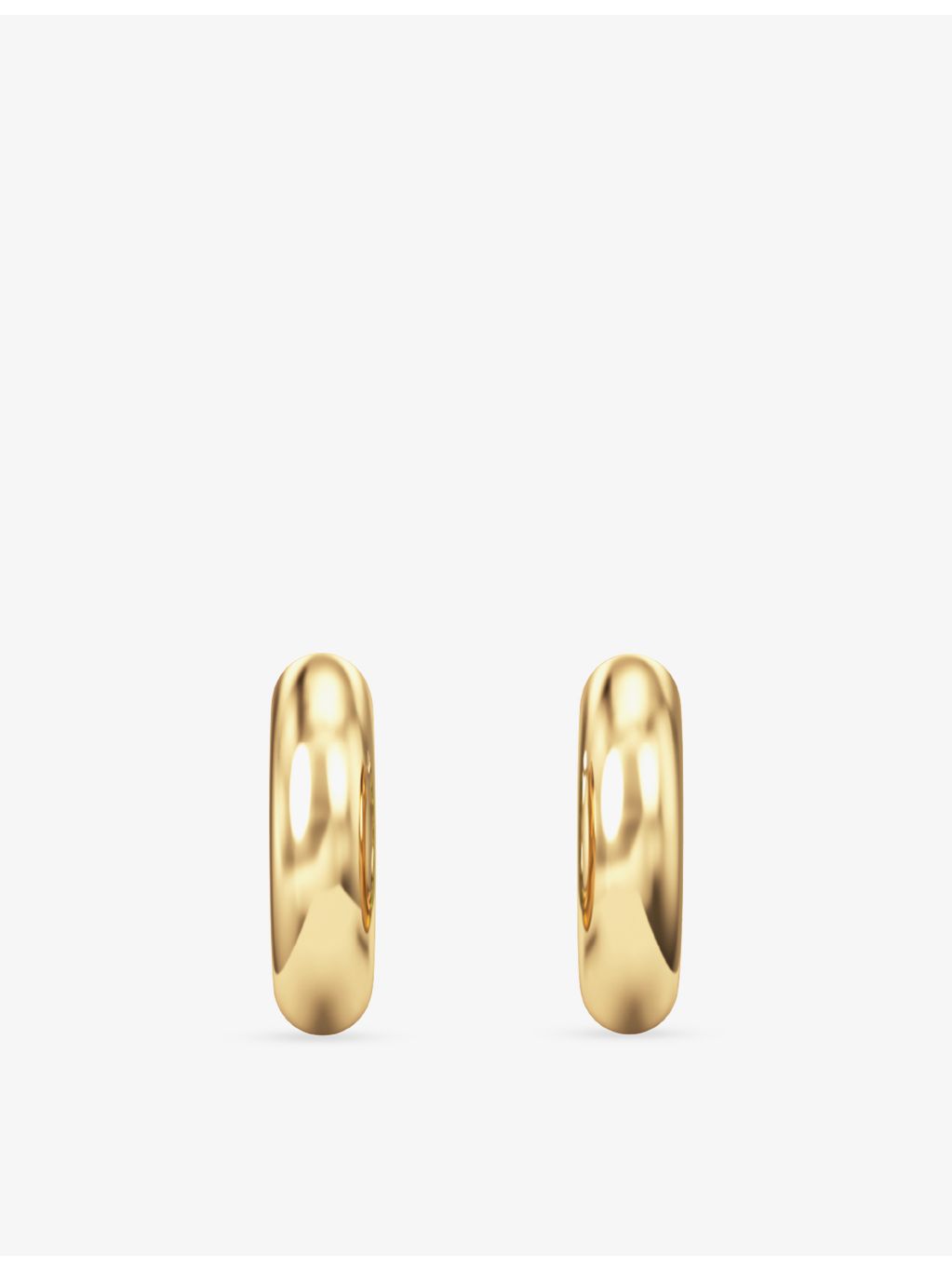 Phoria white topaz huggie earrings in 18ct gold vermeil, UK version