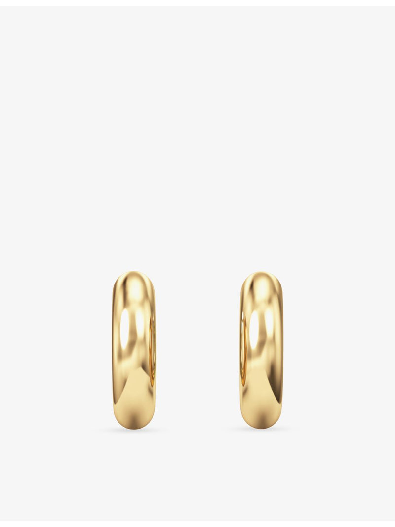Phoria white topaz huggie earrings in 18ct gold vermeil, UK version